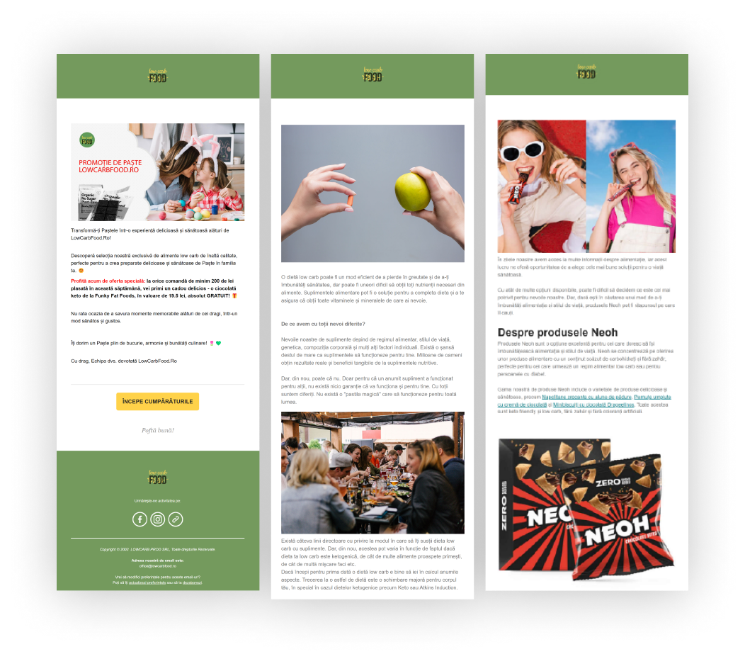 email marketing lowcarbfood